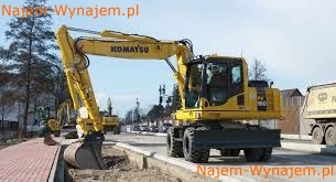 Wynajem koparki kołowej18 t Komatsu PW160