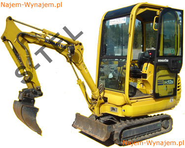 Wynajem minikoparki Komatsu z operatorem - minikoparka Poznań