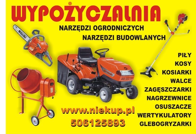 Logo Wypozyczalnia narzędzi ogrodniczych, budowlanych
