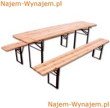 wynajem Zestaw piknikowy (stół + 2 ławki)
