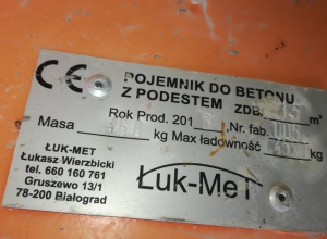 wynajem 2 szt pojemniki do betonu